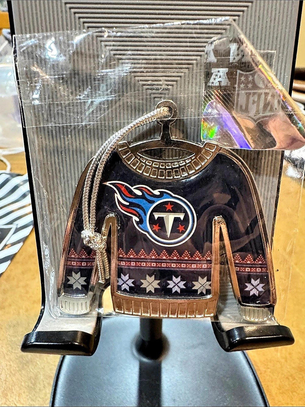 Tennessee Titans Idegy Decorative Football Figurine Black & Silver NWT
